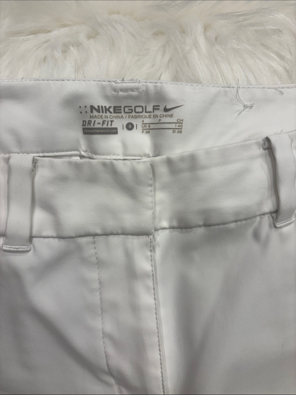 NIKE GOLF dri-fit Bermuda shorts women’s 4 PURE WHITE - Picture 2 of 3